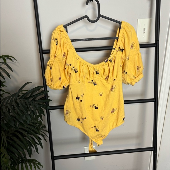 NWOT -Free People Women's Play Date Bodysuit Buttercup Retail $58 - Picture 8 of 8